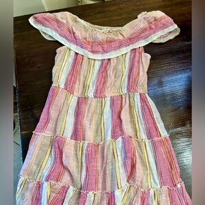 Blue Island Off the Shoulder Dress